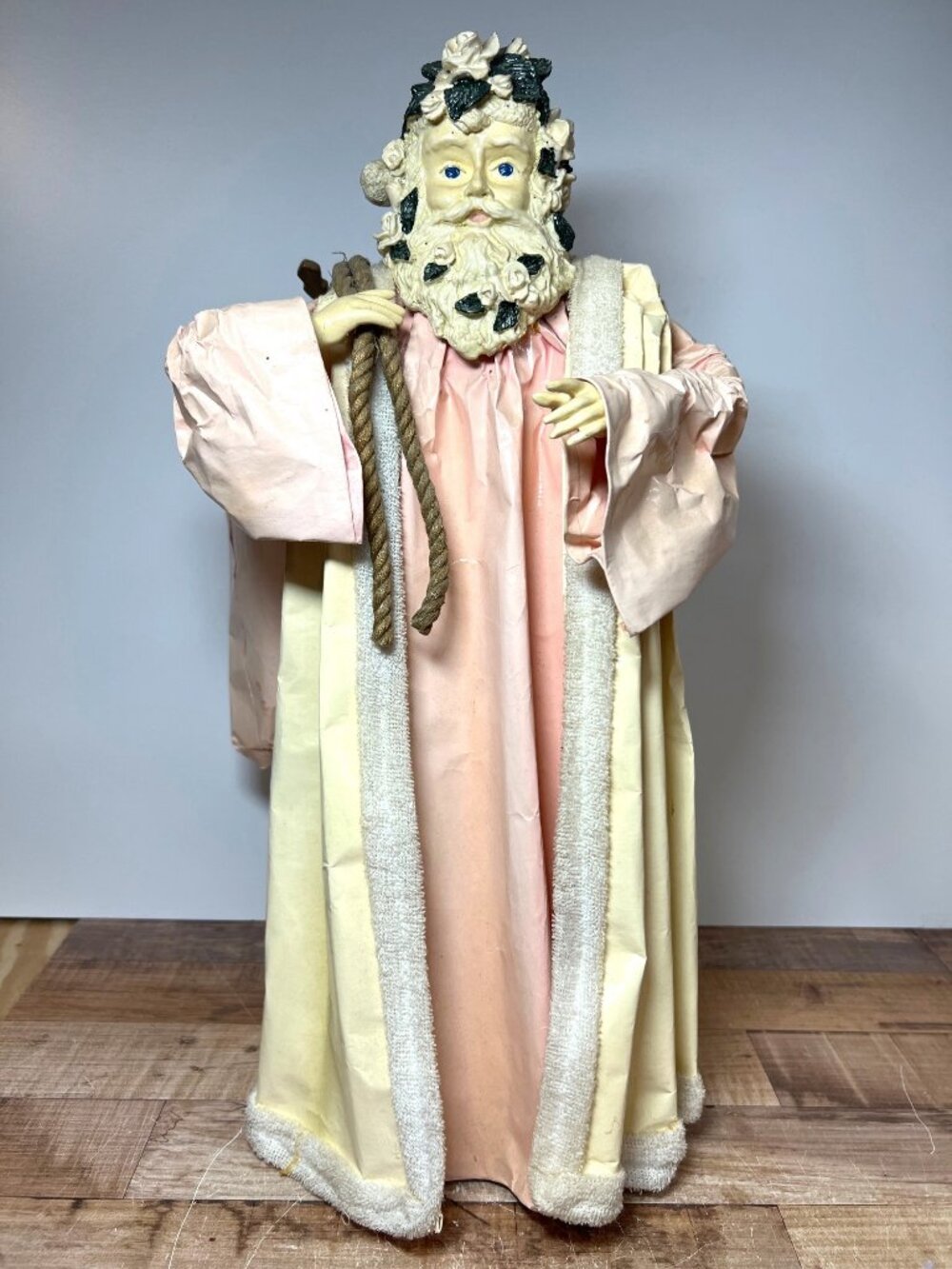 Vtg SILVESTRI Paper Mache Santa Claus Father Christmas Decor Or Tree Topper18.5”